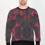 Cracked Lava Glow  || Premium Streetwear Printed Sweatshirt ||