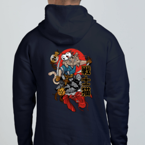 Neko Warrior || Premium Streetwear Oversized Hooded Sweatshirt ||