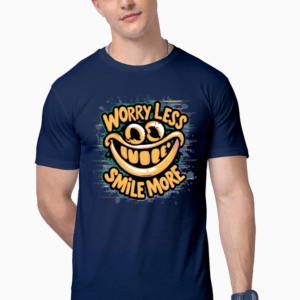 Worry less Smile More || Premium Streetwear Supima Half T-shirt ||