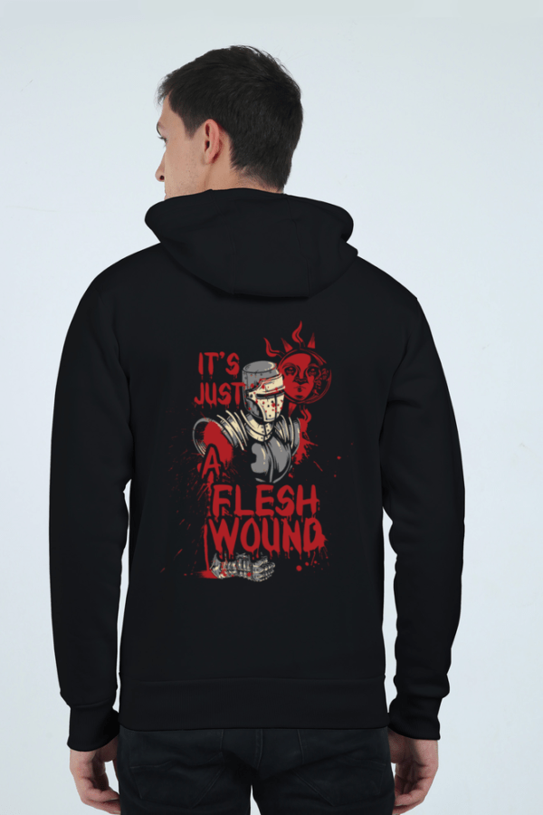It's Just a Flesh Wound || Premium Streetwear Heavyweight Zip Hoodie ||