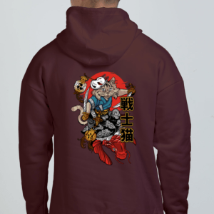 Neko Warrior || Premium Streetwear Oversized Hooded Sweatshirt ||