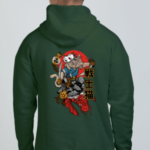 Neko Warrior || Premium Streetwear Oversized Hooded Sweatshirt ||
