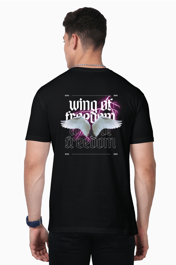 Wings Of Freedom || Premium Streetwear Supima Half T-shirt || - Image 4