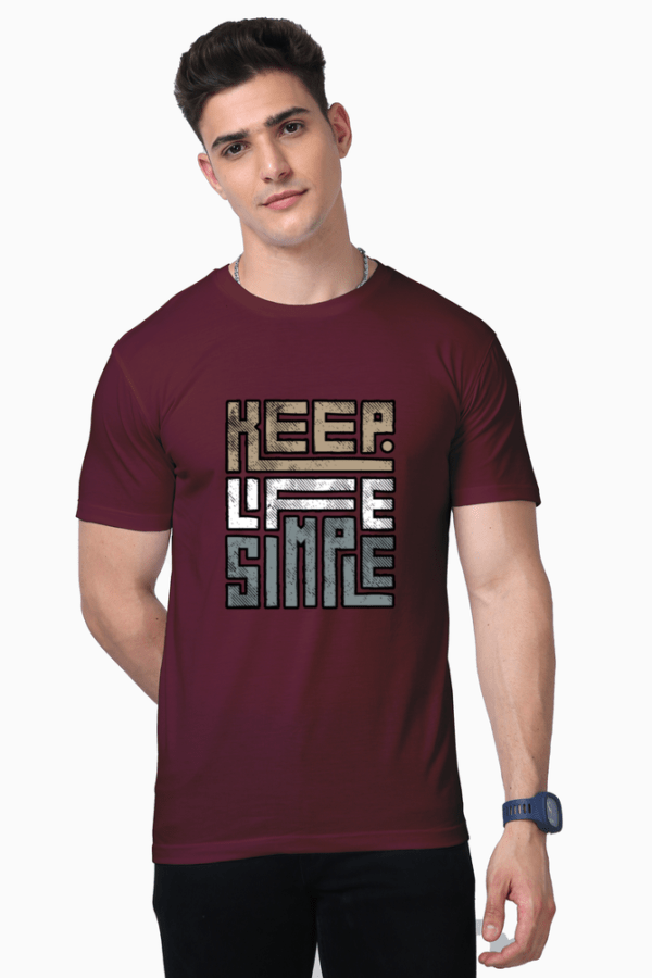 Keep Life Simple || Premium  Streetwear Supima Half T-shirt ||