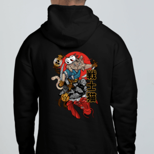 Neko Warrior || Premium Streetwear Oversized Hooded Sweatshirt ||