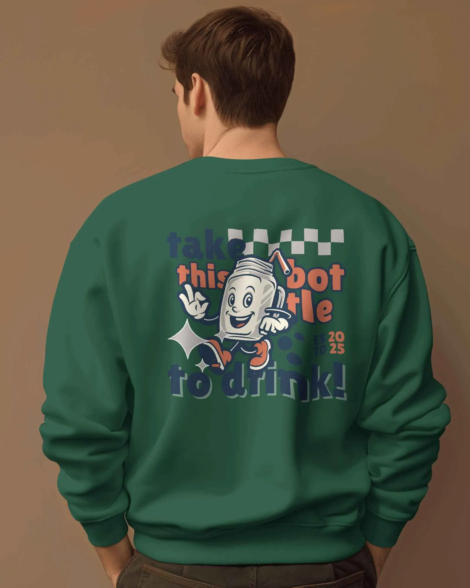 Take this Bottle to Drink Funny Quote || Premium Streetwear Oversized Sweatshirt || - Image 3