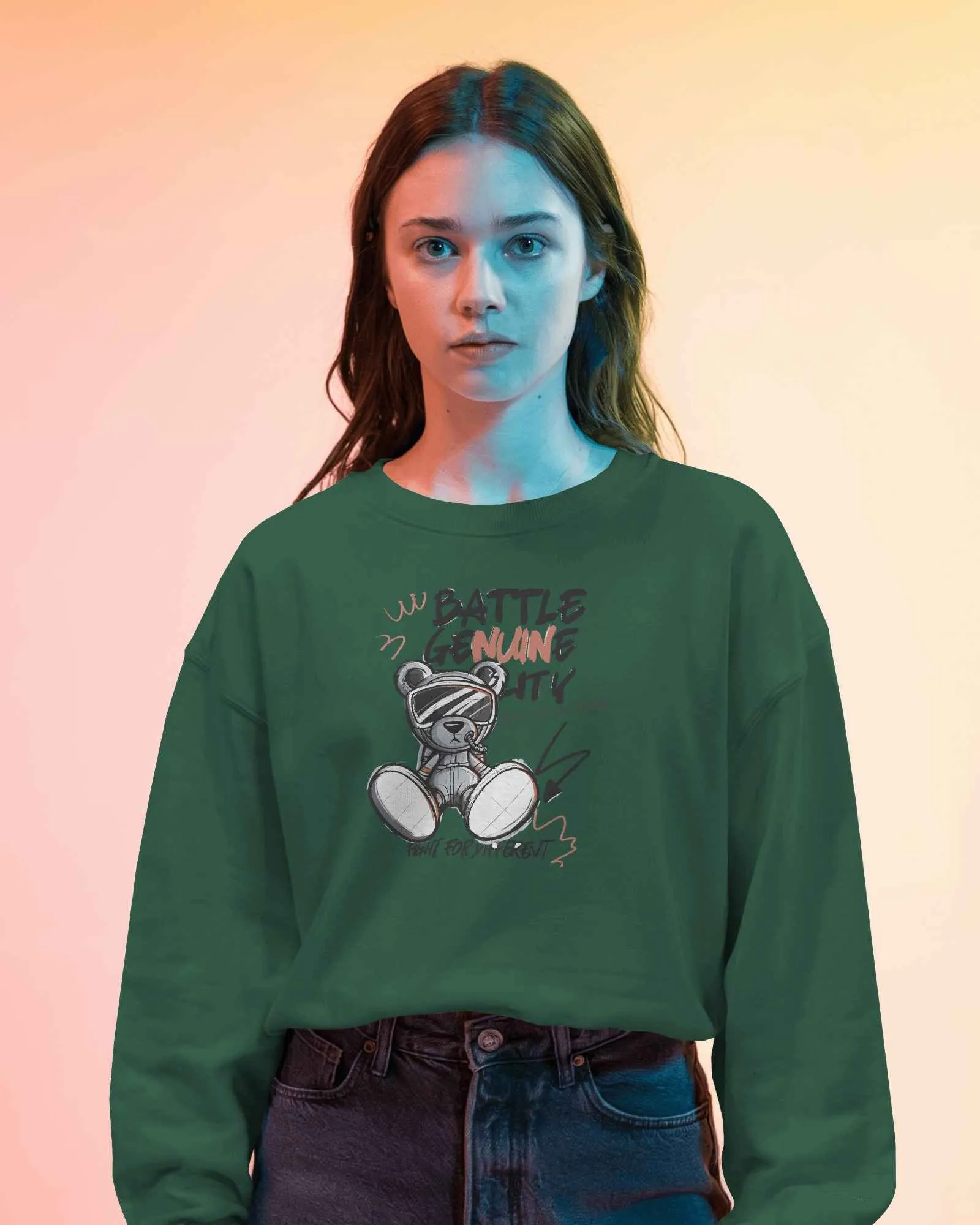 Battle Bear || Premium Streetwear Oversized Sweatshirt || - Image 5