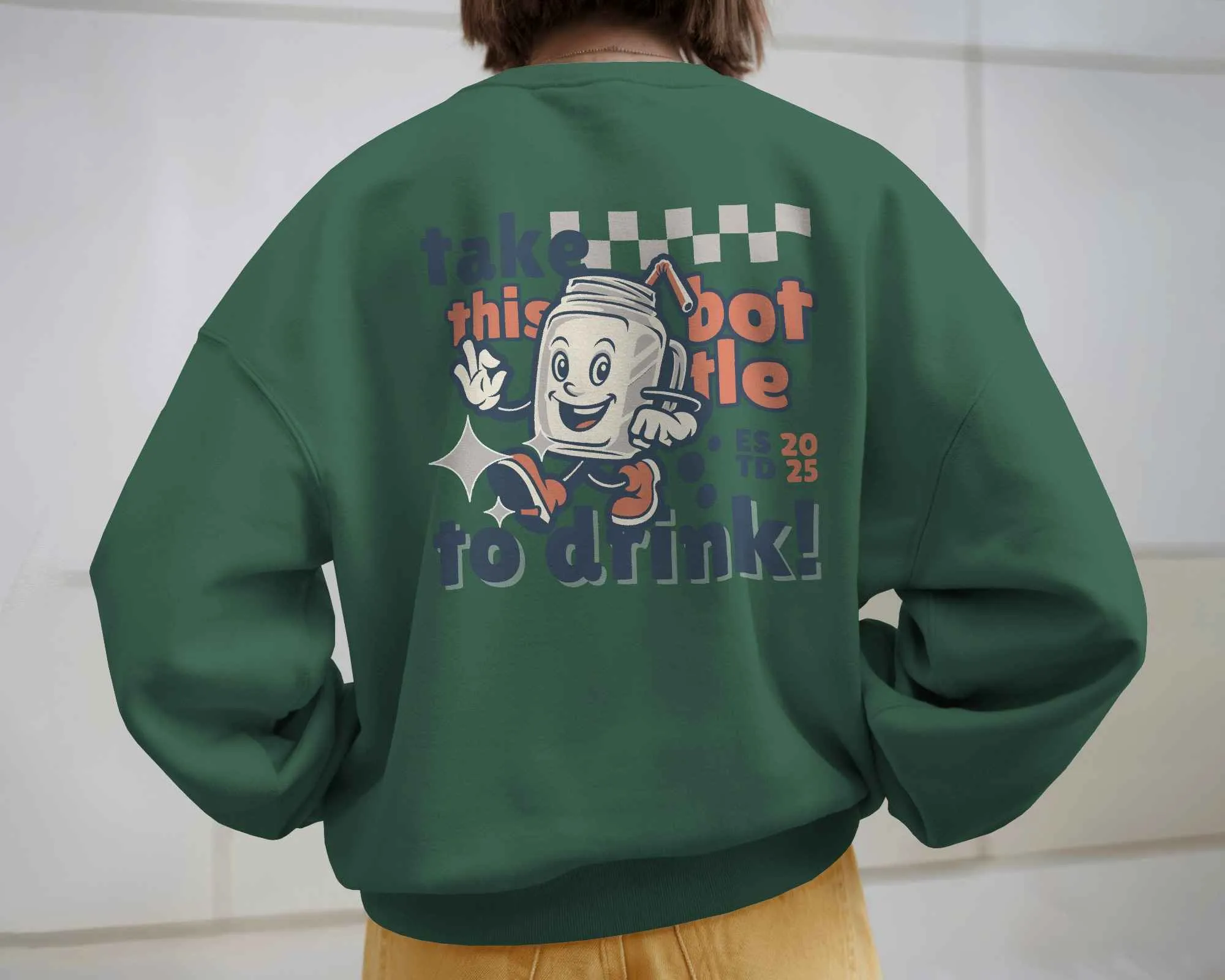 Take this Bottle to Drink Funny Quote || Premium Streetwear Oversized Sweatshirt || - Image 6