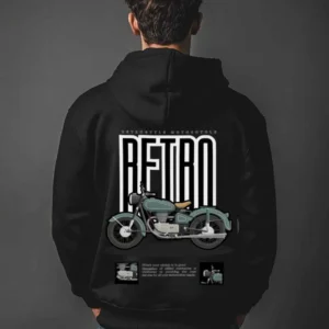 Morbi Maven Retro style Motor Bike Heavyweight Zip Hoodie