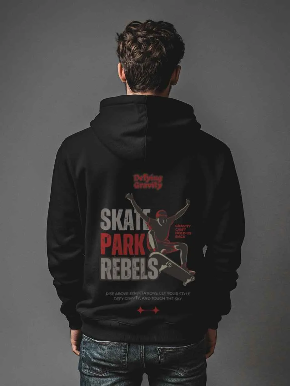 Defying Gravity With Skates || Premium Streetwear Heavyweight Zip Hoodie || - Image 2