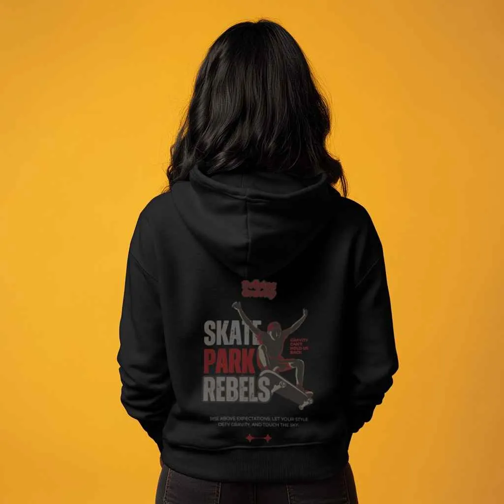 Defying Gravity With Skates || Premium Streetwear Heavyweight Zip Hoodie || - Image 4