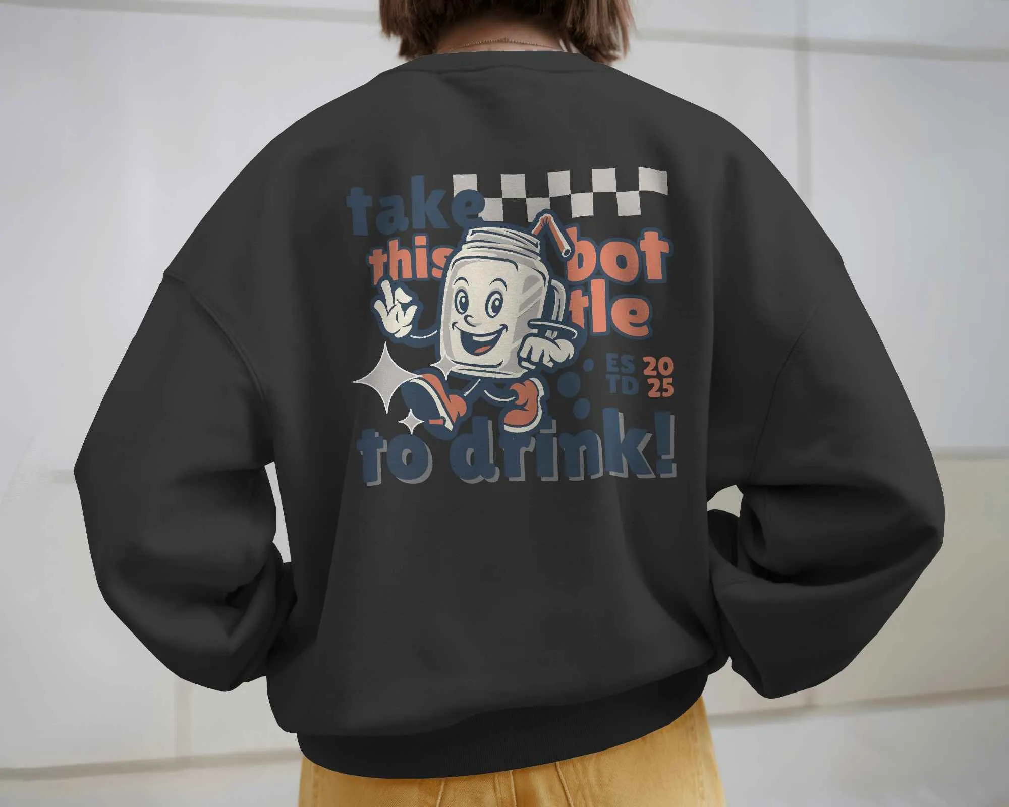 Take this Bottle to Drink Funny Quote || Premium Streetwear Oversized Sweatshirt || - Image 13