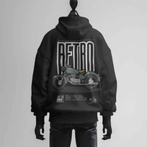 Morbi Maven Retro style Motor Bike Heavyweight Zip Hoodie