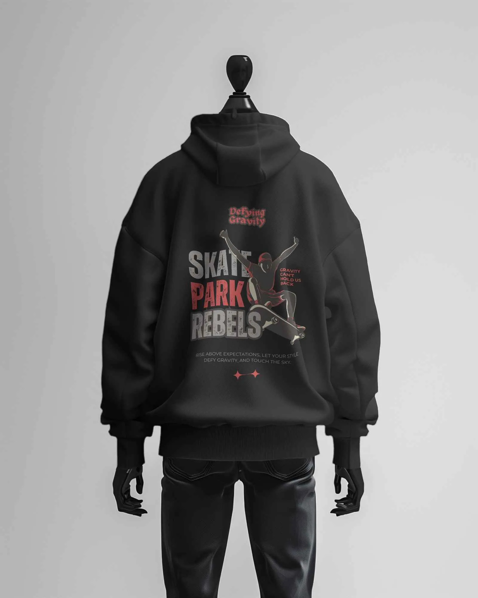 Defying Gravity With Skates || Premium Streetwear Heavyweight Zip Hoodie || - Image 7