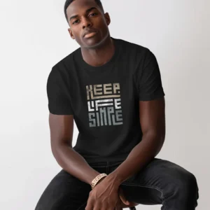 Keep Life Simple || Premium  Streetwear Supima Half T-shirt ||