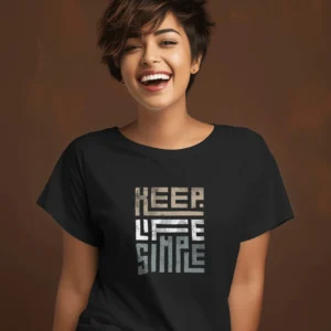 Keep Life Simple || Premium  Streetwear Supima Half T-shirt ||