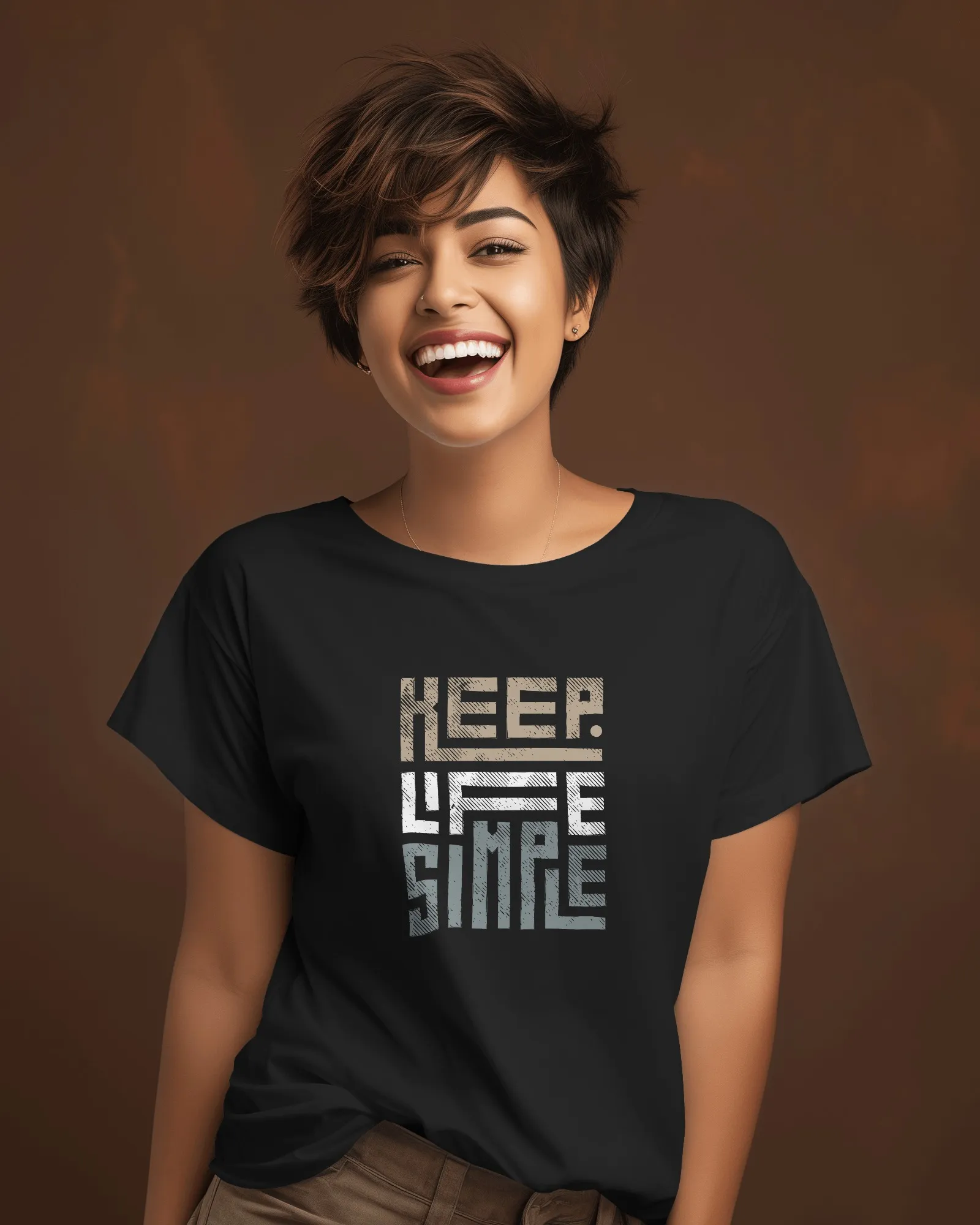 Keep Life Simple || Premium Streetwear Supima Half T-shirt || - Image 8