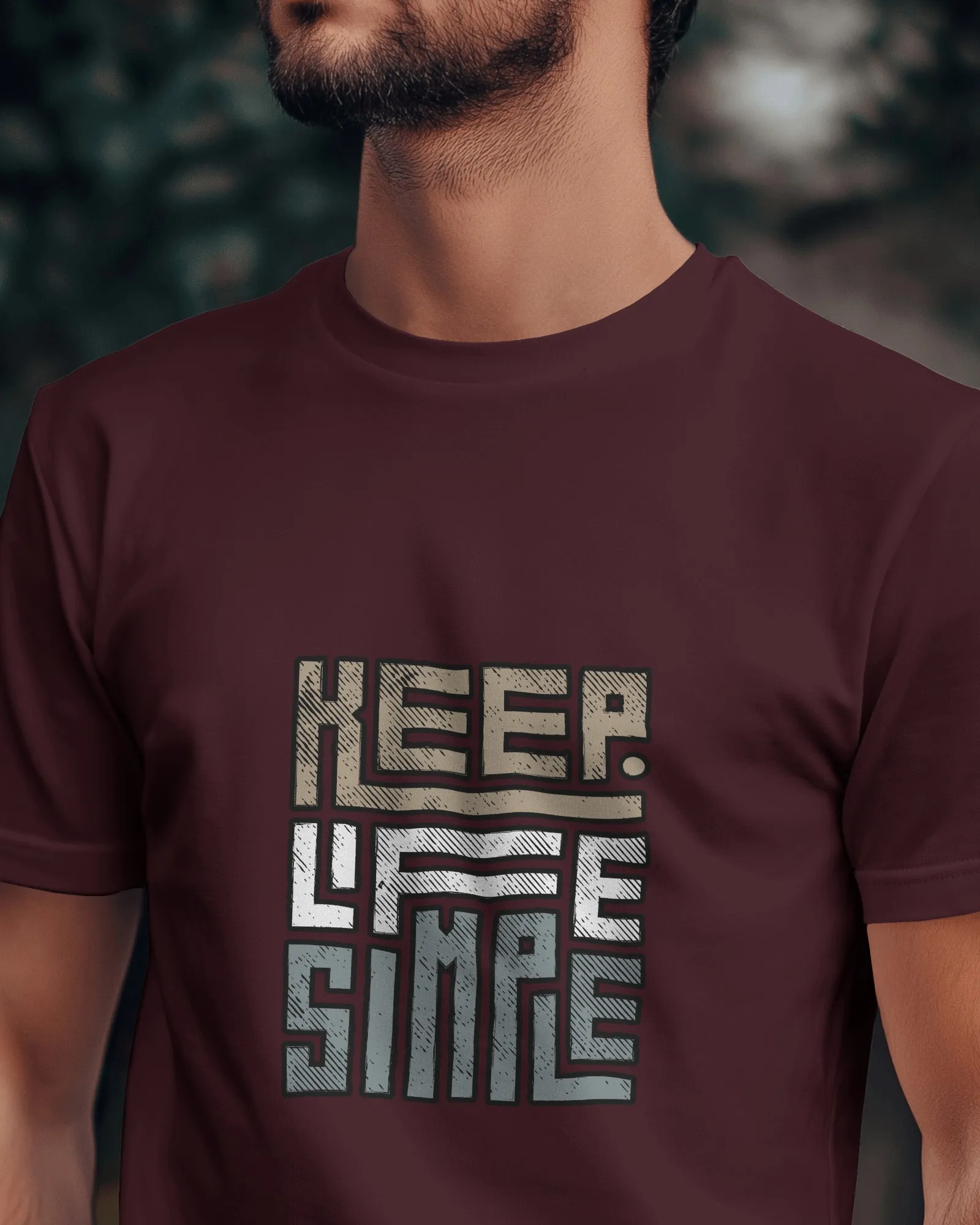 Keep Life Simple || Premium Streetwear Supima Half T-shirt || - Image 12