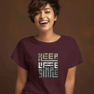 Keep Life Simple || Premium  Streetwear Supima Half T-shirt ||