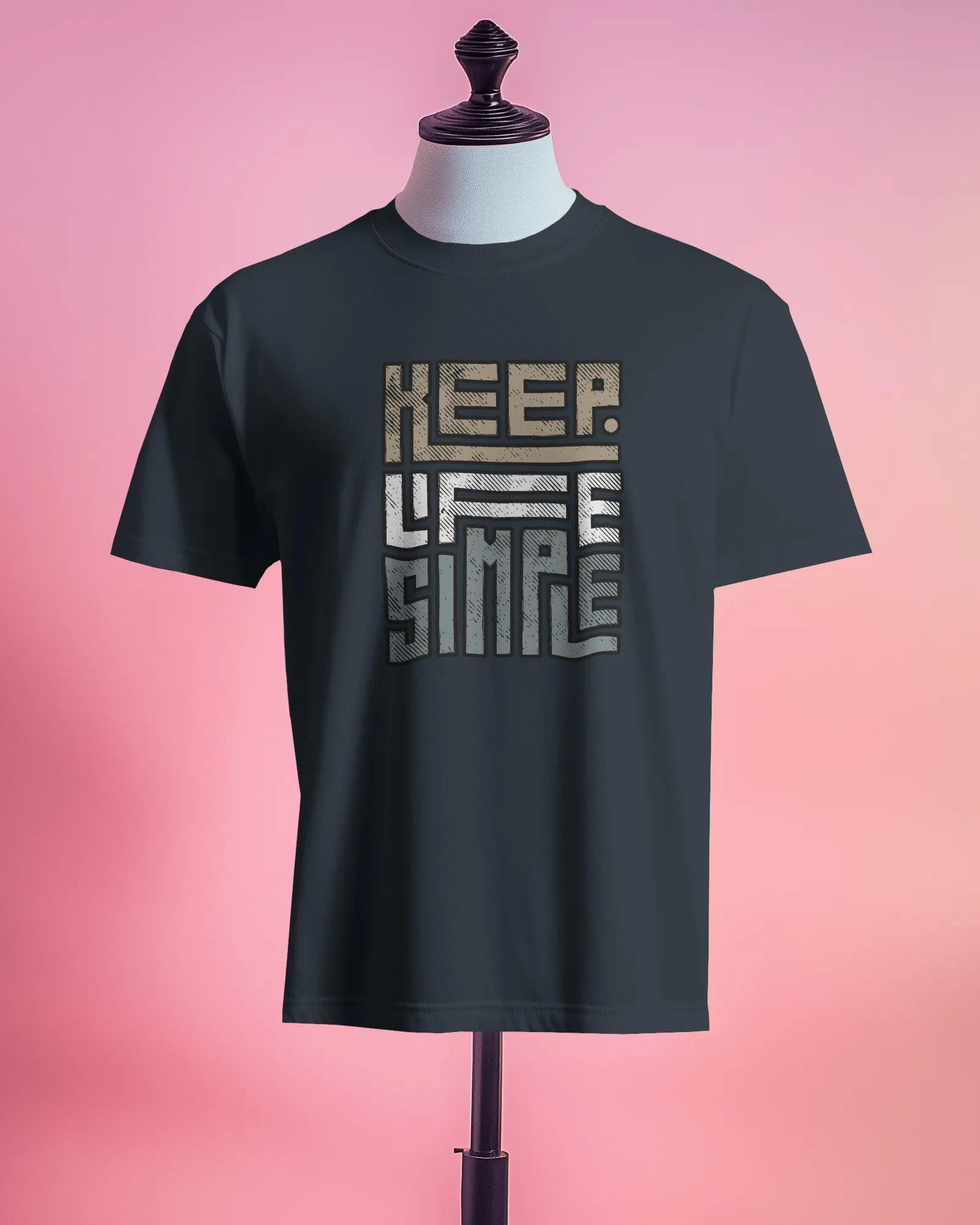 Keep Life Simple || Premium Streetwear Supima Half T-shirt || - Image 16