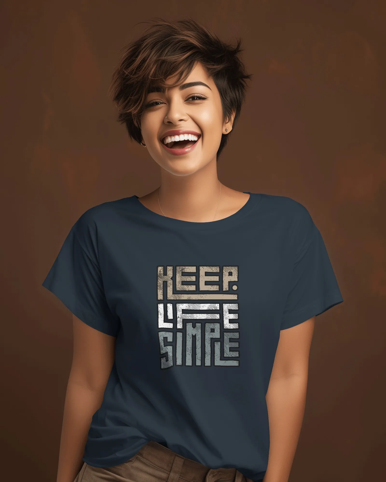 Keep Life Simple || Premium Streetwear Supima Half T-shirt || - Image 21