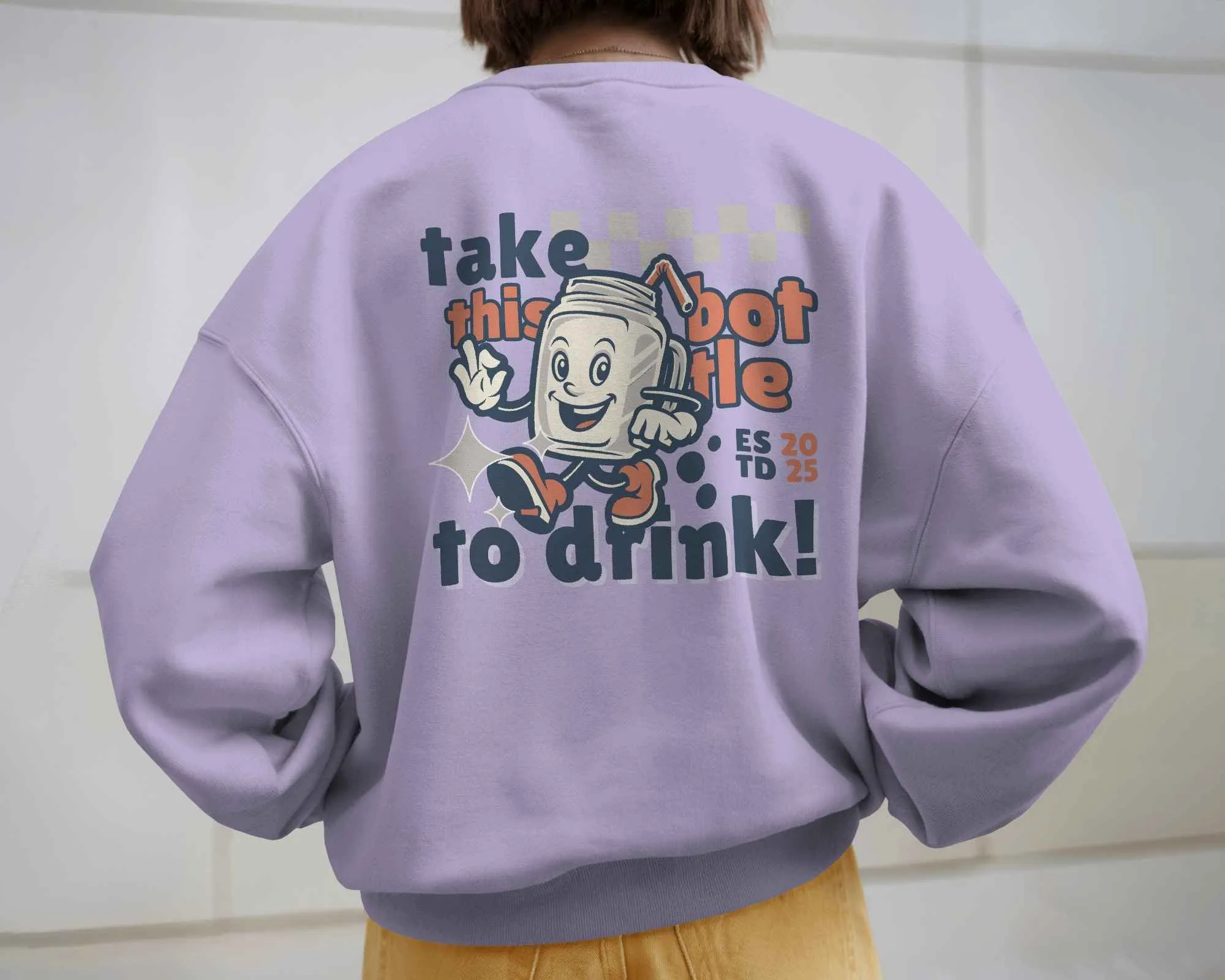 Take this Bottle to Drink Funny Quote || Premium Streetwear Oversized Sweatshirt || - Image 19