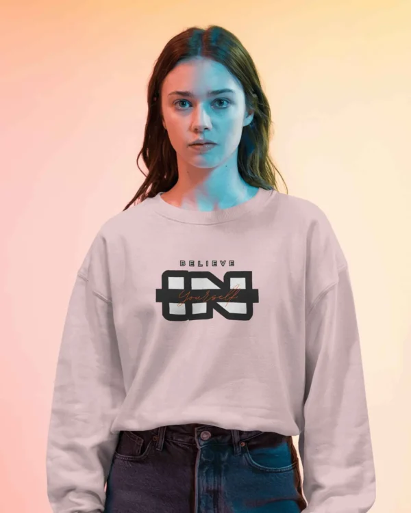 Believe In Yourself Quote || Premium Streetwear Oversized Sweatshirt ||