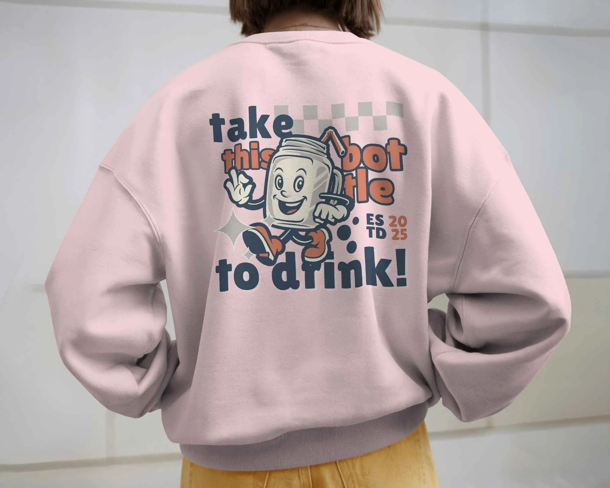 Take this Bottle to Drink Funny Quote || Premium Streetwear Oversized Sweatshirt || - Image 26