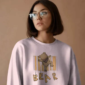 Barcode Bear Buddy || Premium Streetwear Sweatshirt ||