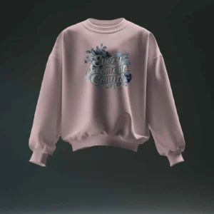 Every Moment Counts Flower Quote || Premium Streetwear Oversized Sweatshirt ||