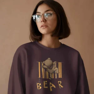 Barcode Bear Buddy || Premium Streetwear Sweatshirt ||