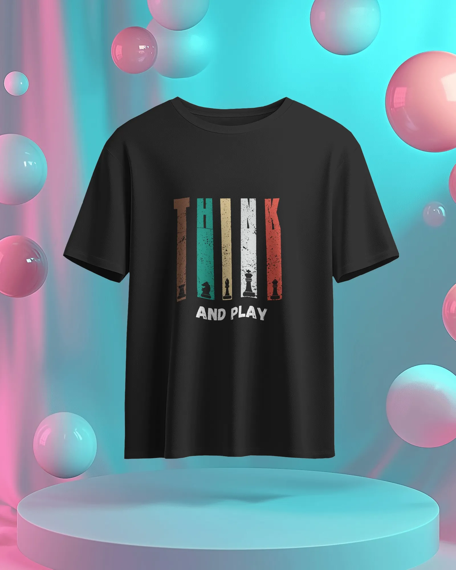 Think and Play || Premium Streetwear Supima Half T-shirt || - Image 2