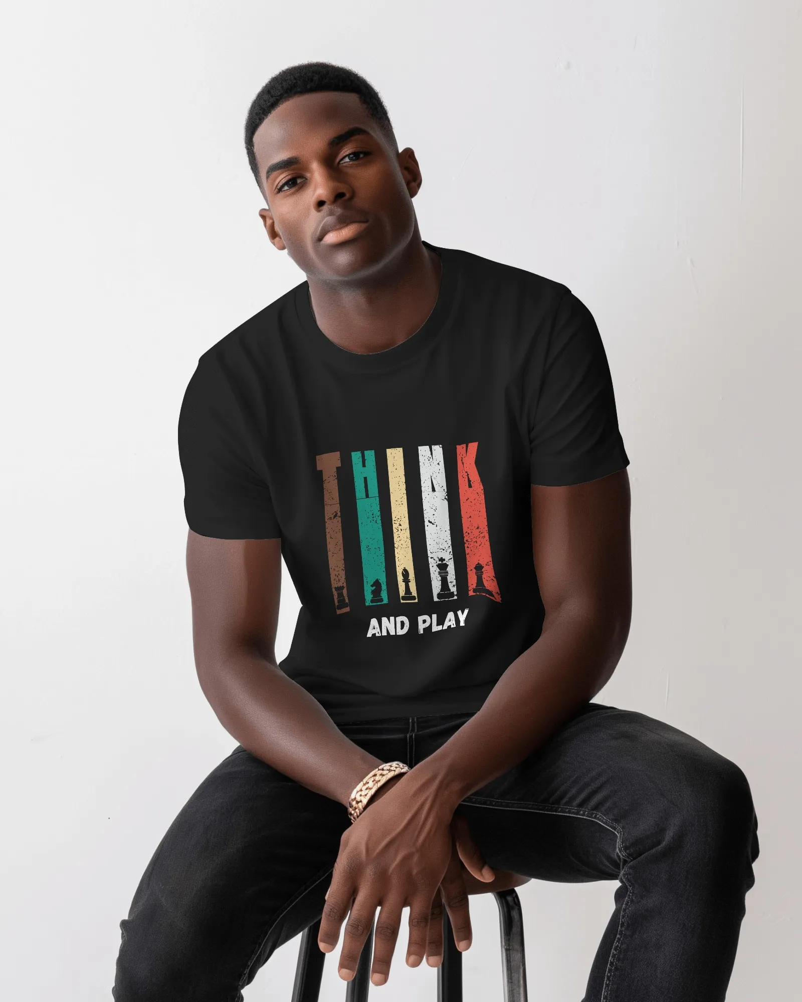 Think and Play || Premium Streetwear Supima Half T-shirt || - Image 4