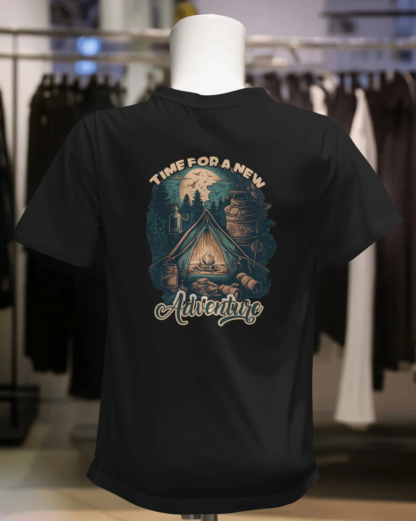 Time for a New Adventure || Premium Streetwear Supima Half T-shirt || - Image 3