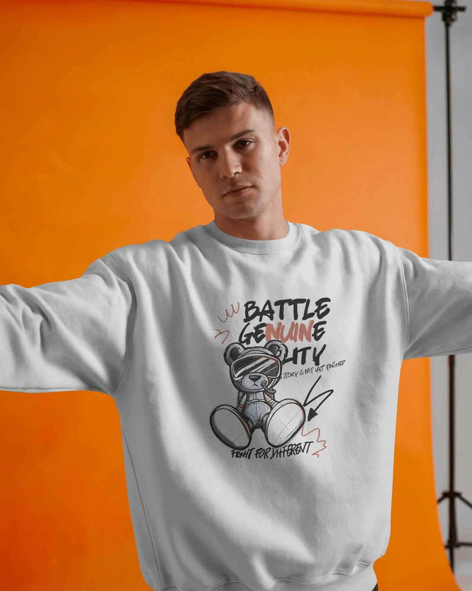 Battle Bear || Premium Streetwear Oversized Sweatshirt || - Image 36