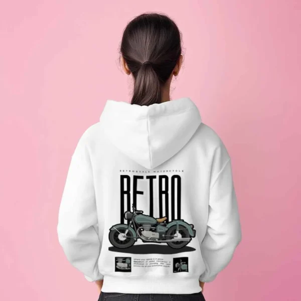 Morbi Maven Retro style Motor Bike Heavyweight Zip Hoodie
