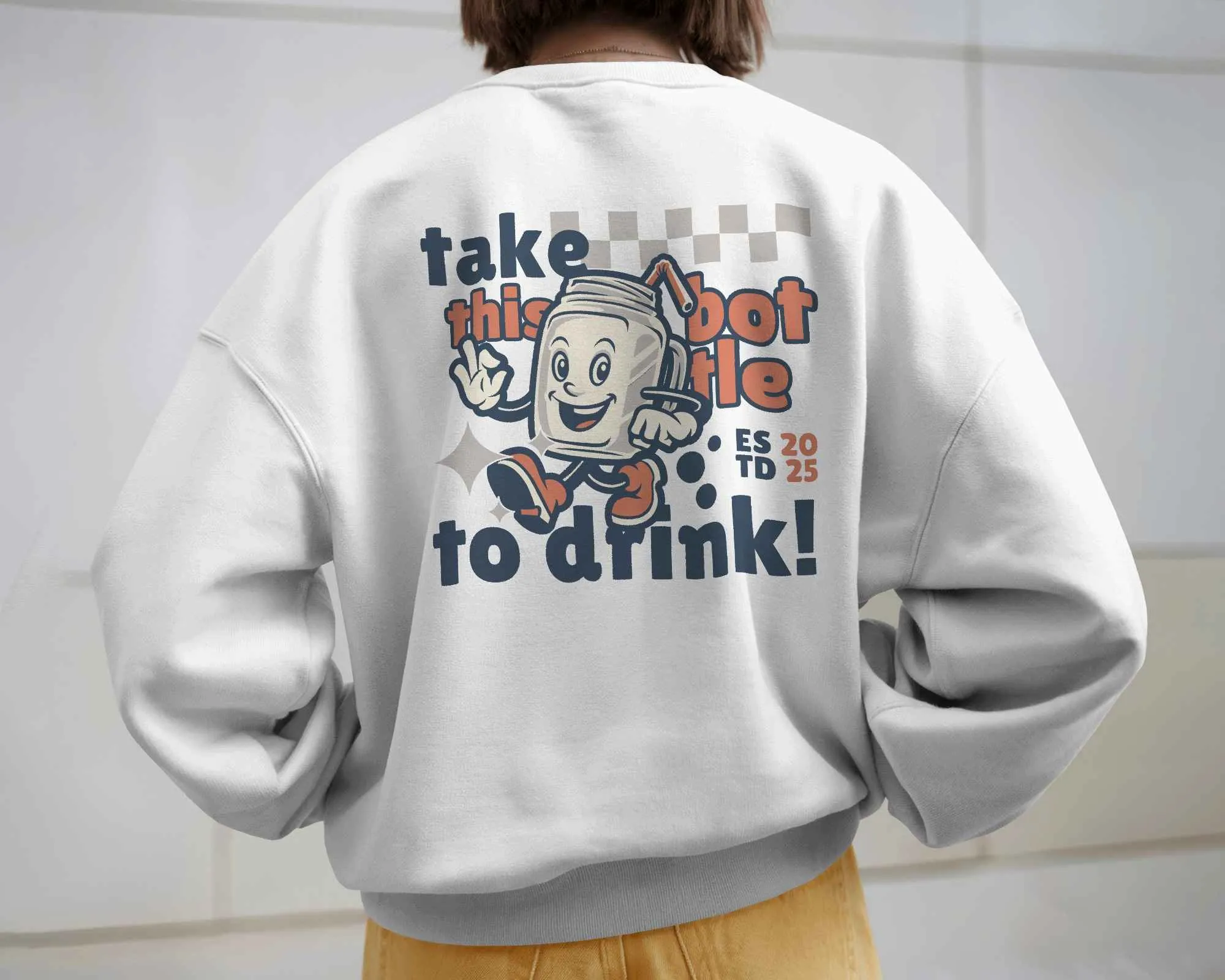 Take this Bottle to Drink Funny Quote || Premium Streetwear Oversized Sweatshirt || - Image 47
