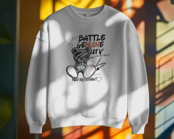 Battle Bear || Premium Streetwear Oversized Sweatshirt ||