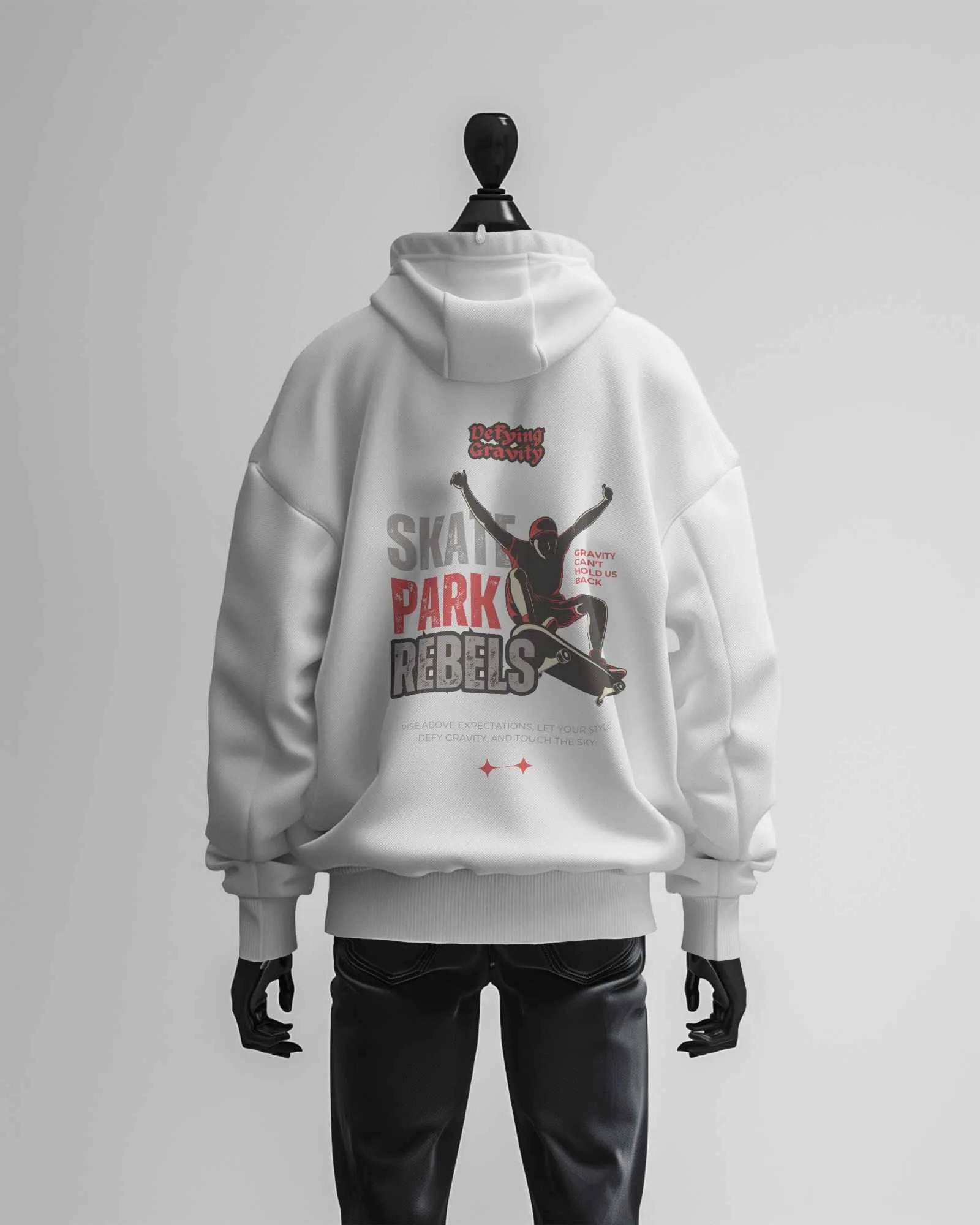 Defying Gravity With Skates || Premium Streetwear Heavyweight Zip Hoodie || - Image 13