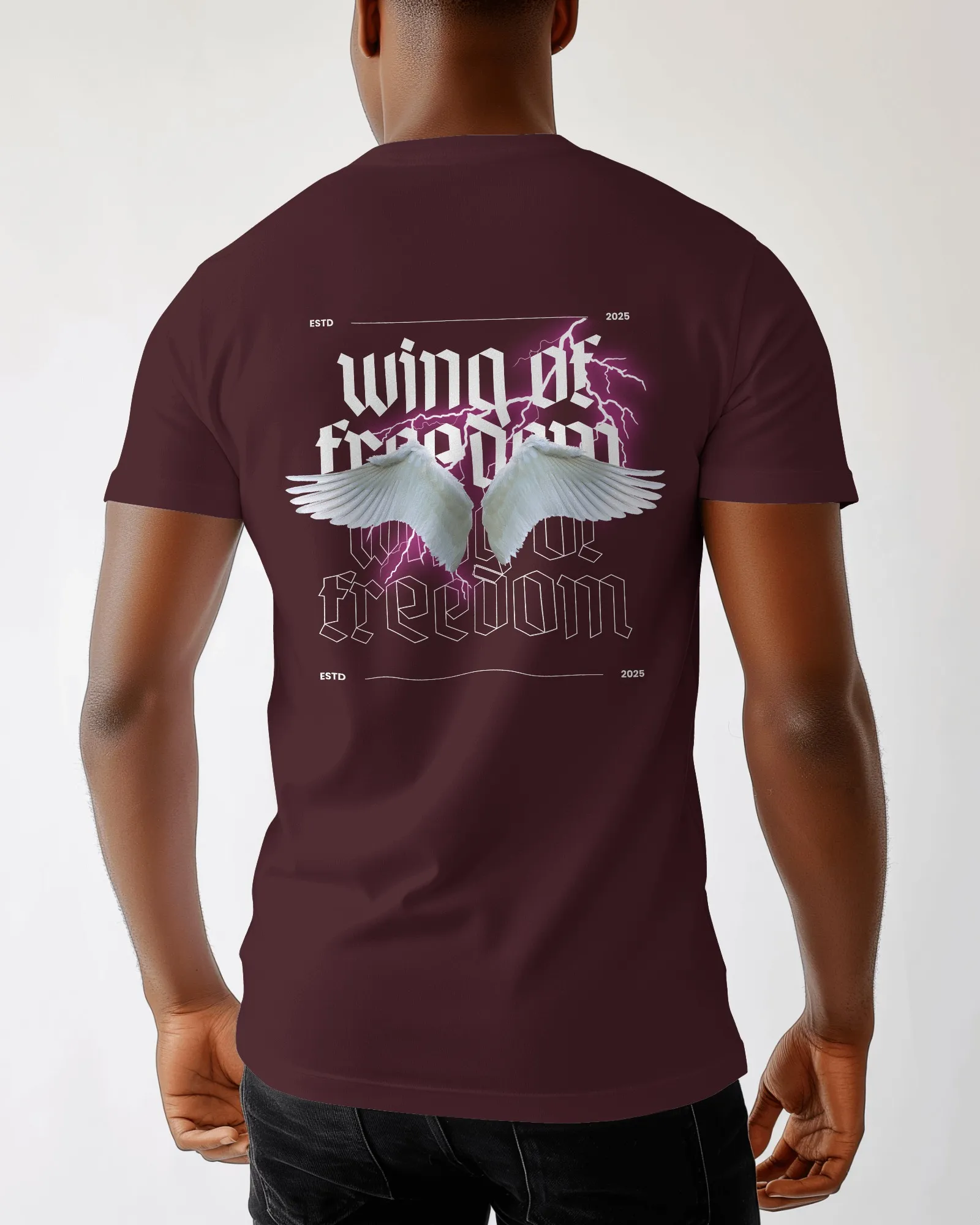 Wings Of Freedom || Premium Streetwear Supima Half T-shirt || - Image 12