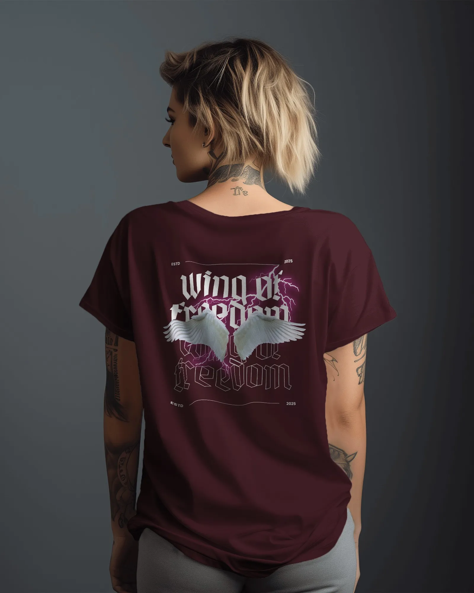 Wings Of Freedom || Premium Streetwear Supima Half T-shirt || - Image 14