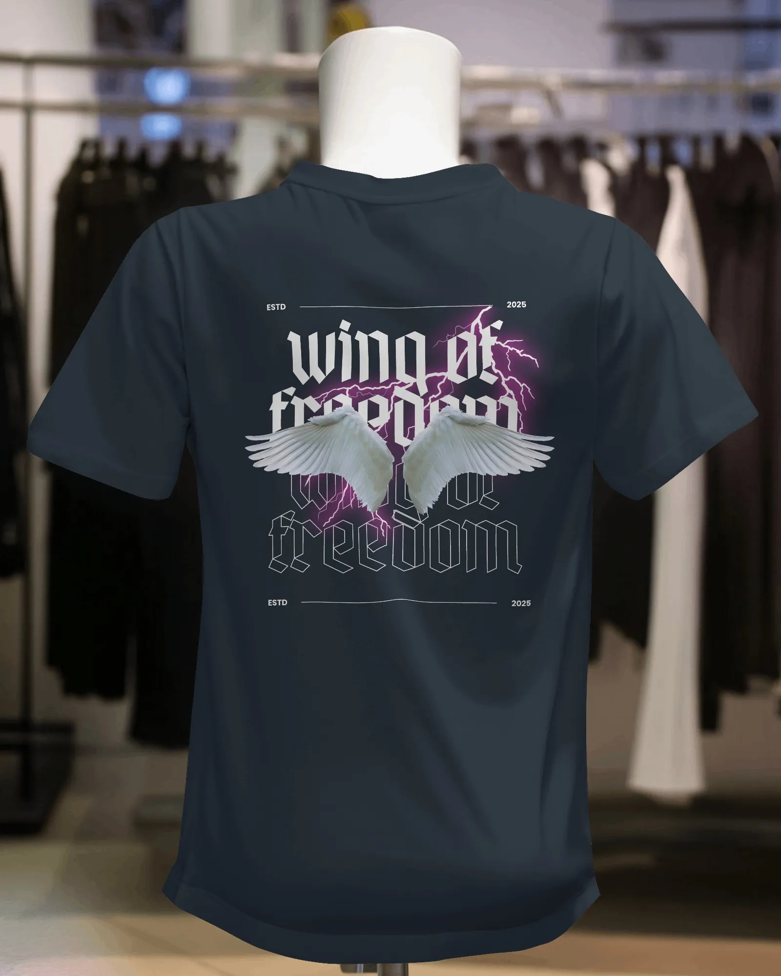 Wings Of Freedom || Premium Streetwear Supima Half T-shirt || - Image 17