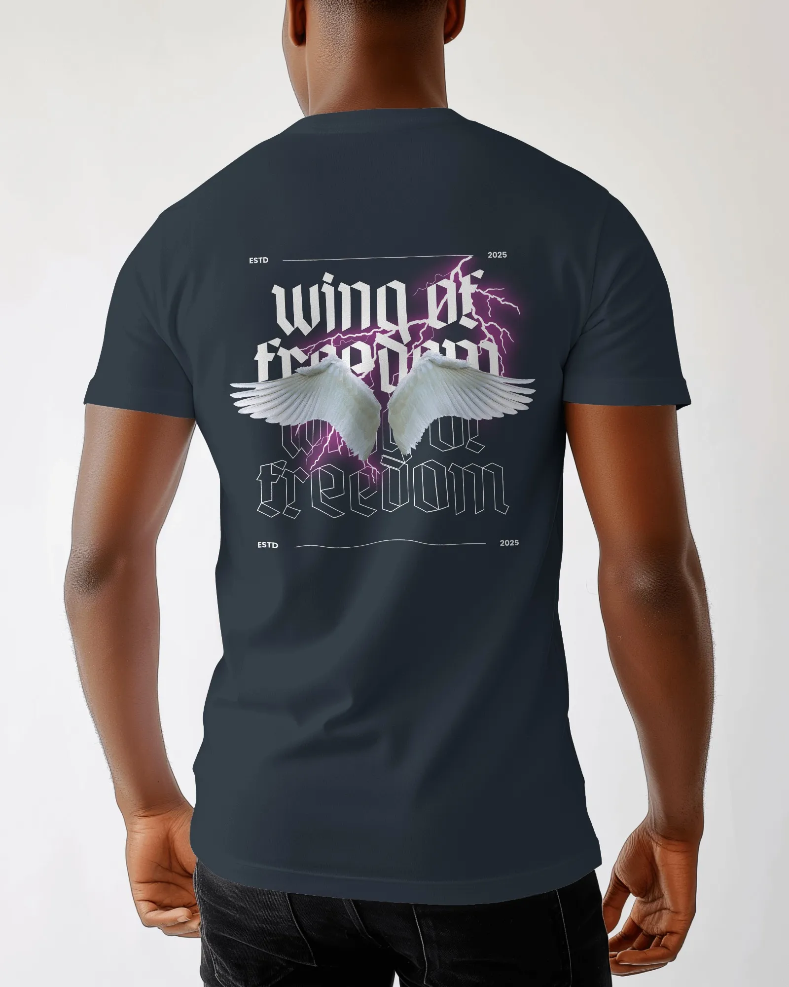 Wings Of Freedom || Premium Streetwear Supima Half T-shirt || - Image 19