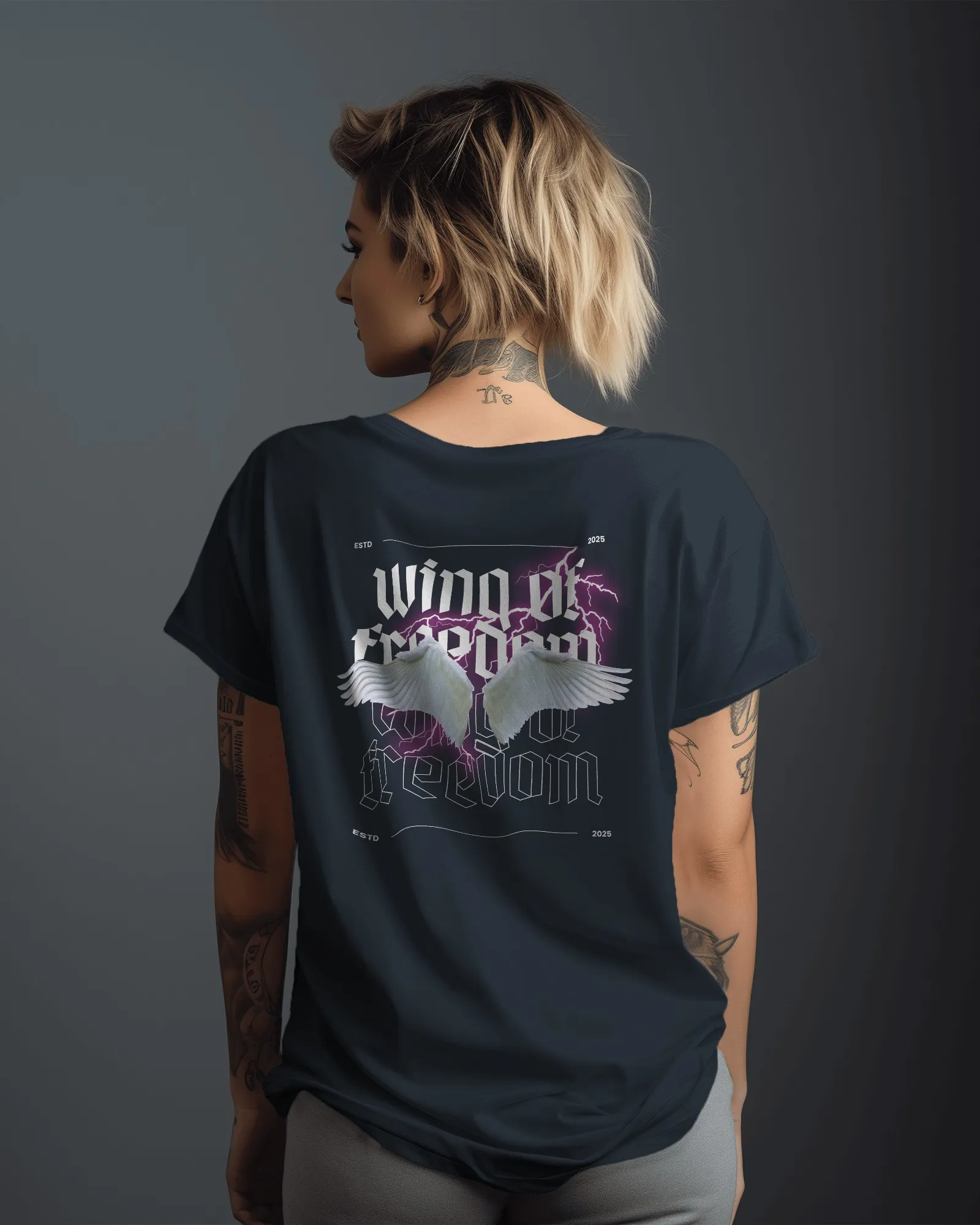 Wings Of Freedom || Premium Streetwear Supima Half T-shirt || - Image 21