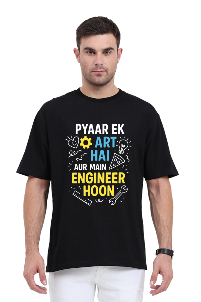 Engineer Swag -- Pyaar vs Engineer || Premium Streetwear Oversized T-shirt || - Image 2